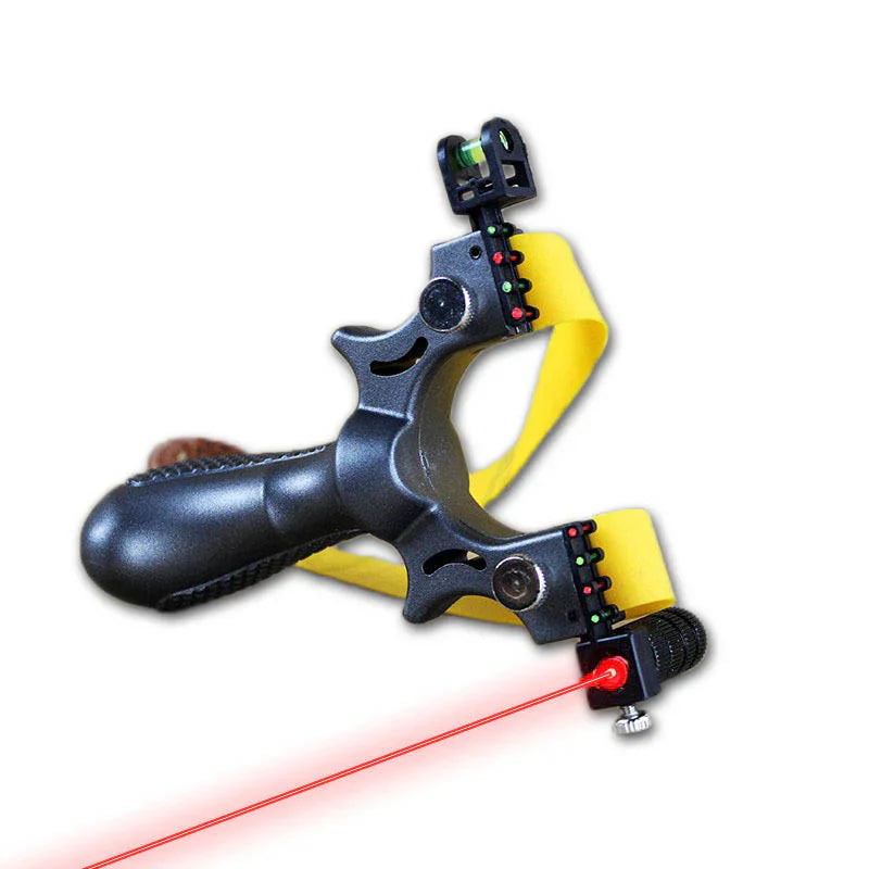 High precision and power slingshot + free laser