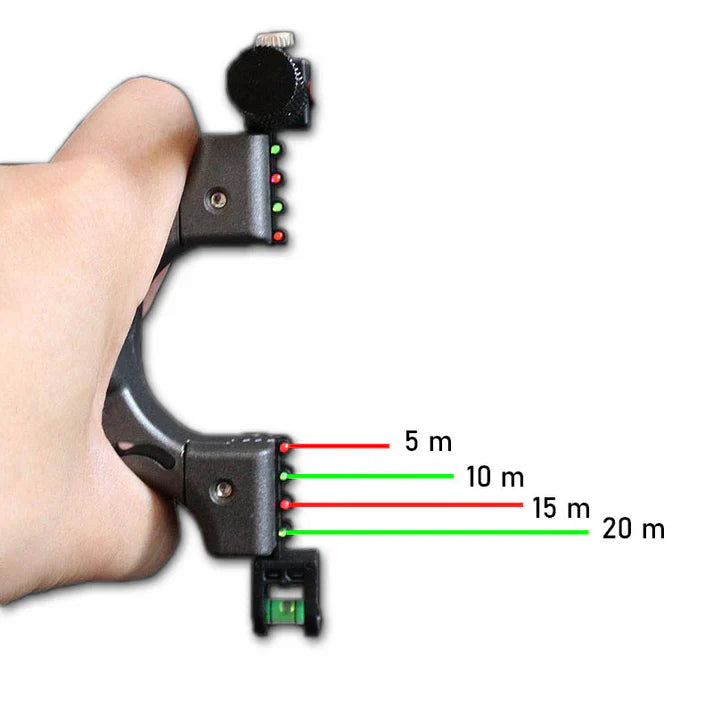 High precision and power slingshot + free laser